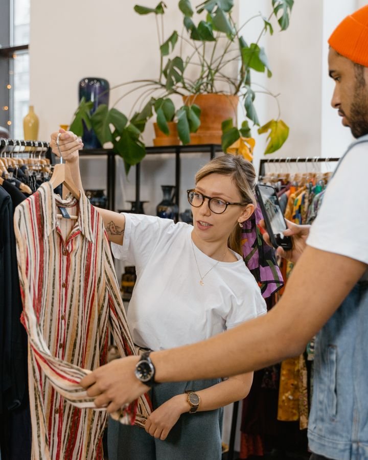 Customers in a retail store